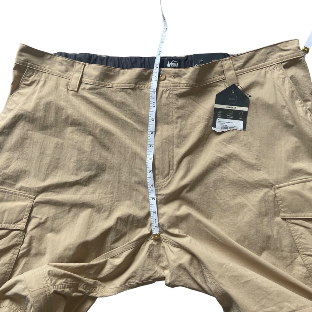 NWT REI Pants Sahara Clasaic Convertible Hybrid Shorts Sandcastle Tan 3XL - Picture 12 of 15